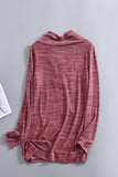 Christmas Reindeer Snow Print Zipped Pullover Top