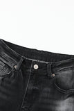 High Rise Washed Distressed Flare Jeans