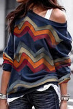 Multicolor Wave Stripes Sweatshirt