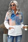 Tie-dye Fluffy Fleece Pullover Sweatshirt