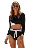 Color Block High Waist Bikini
