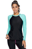 Mint Colorblock Long Sleeve Rashguard