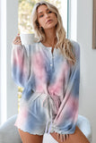 Floral Print White Knit Lounge Set