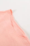 Turn-down Collar Button Front Tank