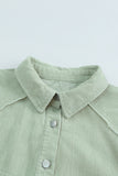 Frayed Boyfriend Corduroy Shacket