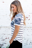 Striped Camo Pocketed Patch Tee