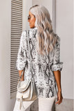 Wild Snake Print Shirt with Pockets