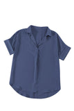 Short Sleeve Button Solid Shirt