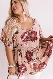 Plus Size Floral Babydoll Tunic Top