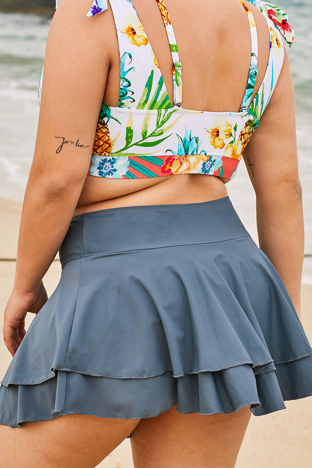 Double-layered Ruffles Beach Skirt