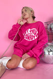 Rose HEY THERE COWBOY Graphic Oversize Sweatshirt