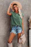 Pocketed Tee with Side Slits