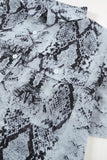 Python Print Short Sleeve Shirt    Leopard Print Short Sleeve Shirt