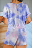 Pocketed Tie Dye Knit Romper