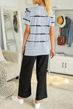 Tie-dye Stripe Casual T-Shirt