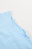 Turn-down Collar Button Front Tank