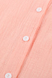 Turn-down Collar Button Front Tank