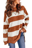 Striped Drop Shoulder Pullover Sweatshirt