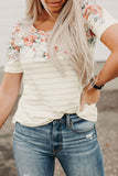 Spring Vibe Floral & Stripe Tee