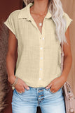 Turn-down Collar Button Front Tank