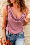 Asymmetrical Cowl Neck Bodysuit