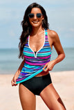 Tie-dye Racerback Tankini Swimsuit