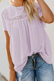Flutter Sleeves Sheer Textured Babydoll Top