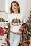 Merry Christmas Leopard Tree Print Pullover Sweatshirt