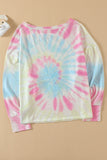 Rainbow Tie Dye Pullover Long Sleeve Top