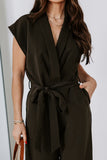 Fabiola Pocketed Tie Waist Wide Leg Jumpsuit