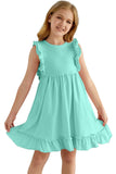 Ruffled Empire Waist Pleated Flowy Kid Dress