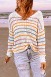 Stripe Colorblock Knit Sweater