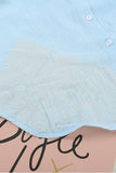 Turn-down Collar Button Front Tank
