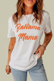 White Bahama Mama Letter Graphic T Shirt