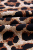 V Neck Leopard Splicing Kid Tee