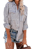 Cotton Striped Button Shirt