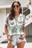 Printed Button Front Top