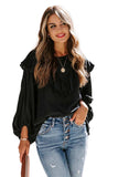 Ruffle Lantern Long Sleeve Top