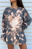 Tie-dye Printed Oversized Sweatshirt