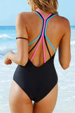 U Neck Strappy Backless Sexy One Piece Swimsuit