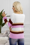 Color-lump Patchwork Sweater