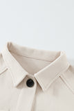 Lapel Button-Down Coat with Chest Pockets