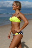 Sexy Red Padded Gather Push-up Bikini Set