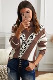 V Neck Striped Sweater