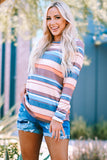 color Striped Long Sleeve Top
