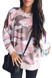 Khaki Green Digital Camo Print Sweatshirt