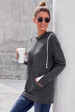 Gray Half-zip Quilted Hoodie
