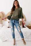 Cross-over Fringe Crop Top