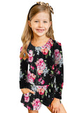 Little Girls' Floral Long Sleeve Romper