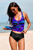 Tie-dye Racerback Tankini Swimsuit